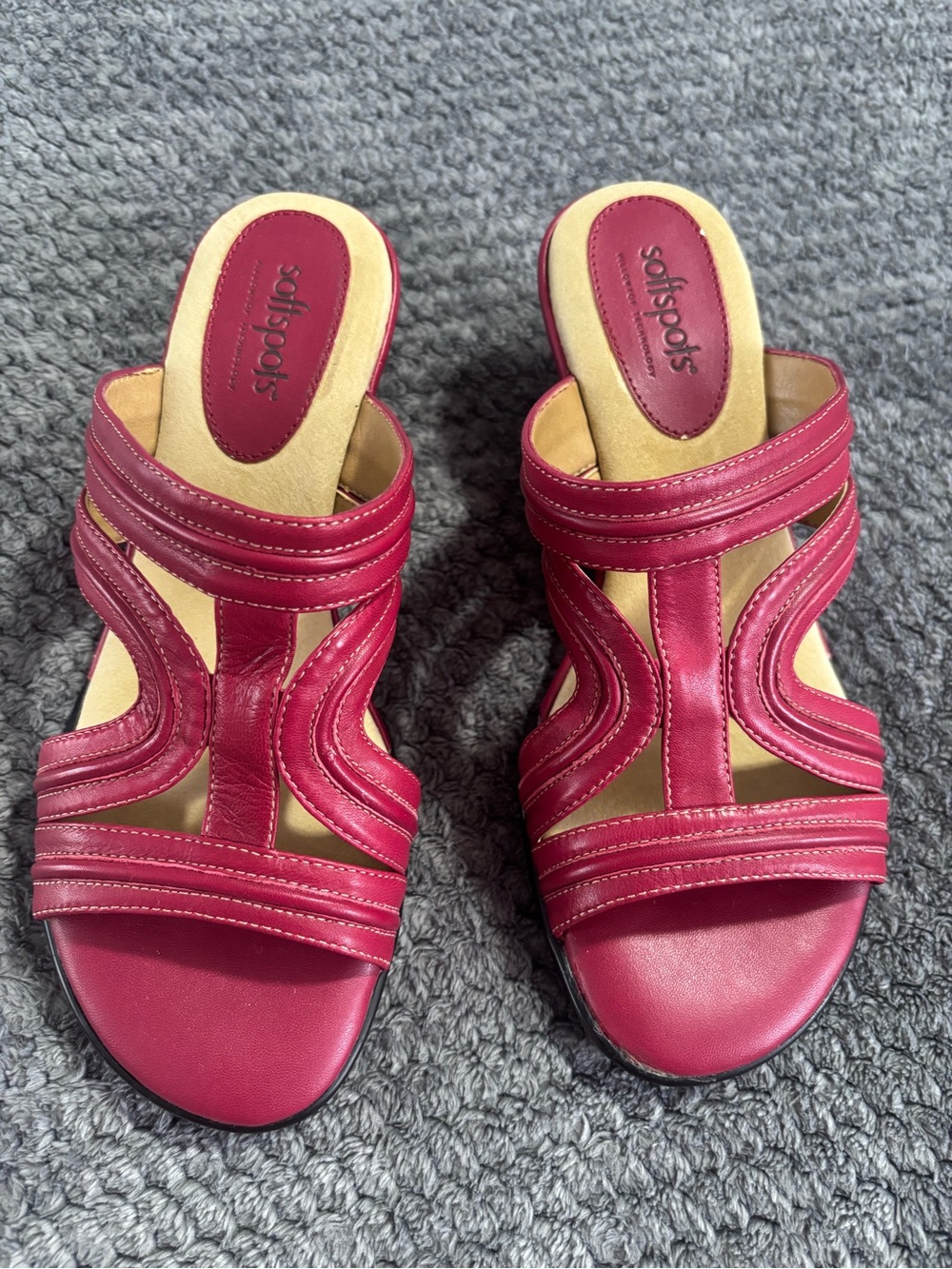Softspots Women's Pink Slide  Size 7W